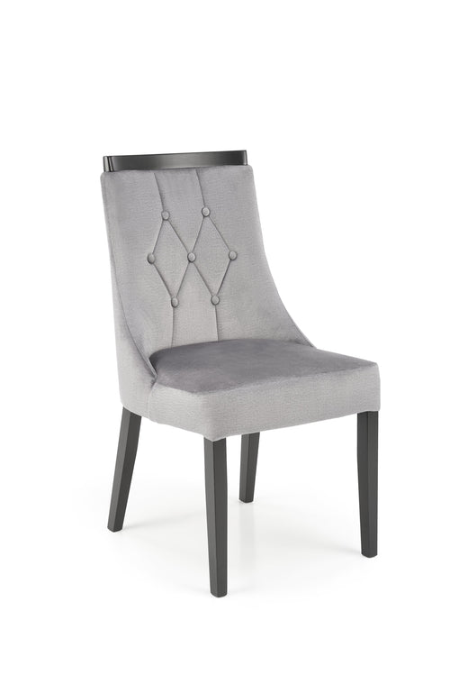 Sedia da pranzo in velluto Royal Grigio
