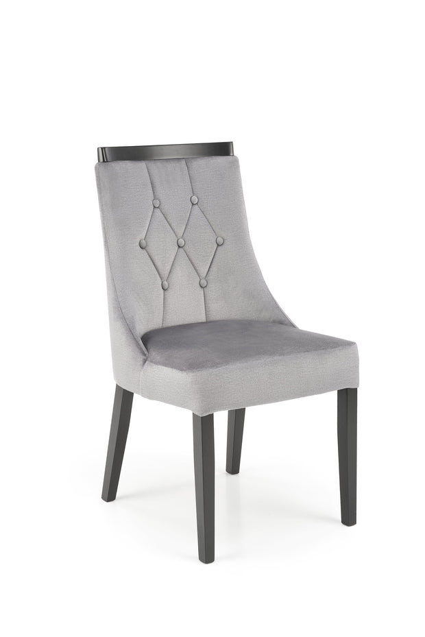 Sedia da pranzo in velluto Royal Grigio