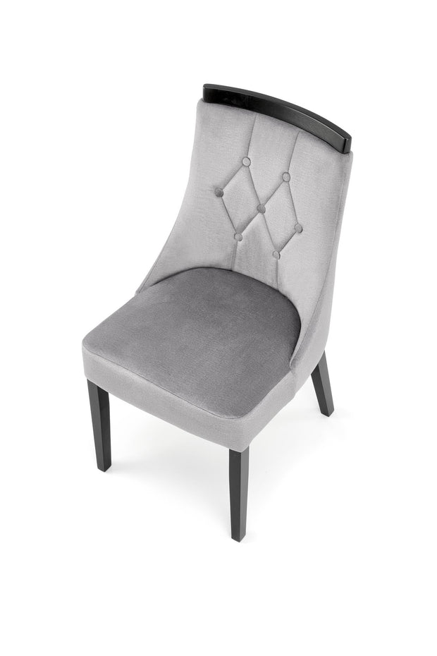 Sedia da pranzo in velluto Royal Grigio (7)