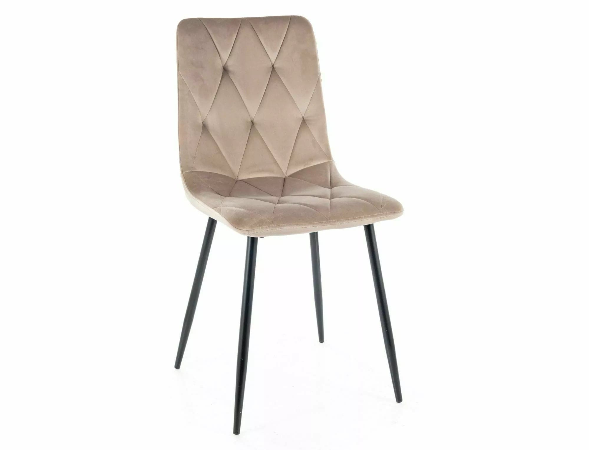 Sedia da pranzo in velluto Tom Beige