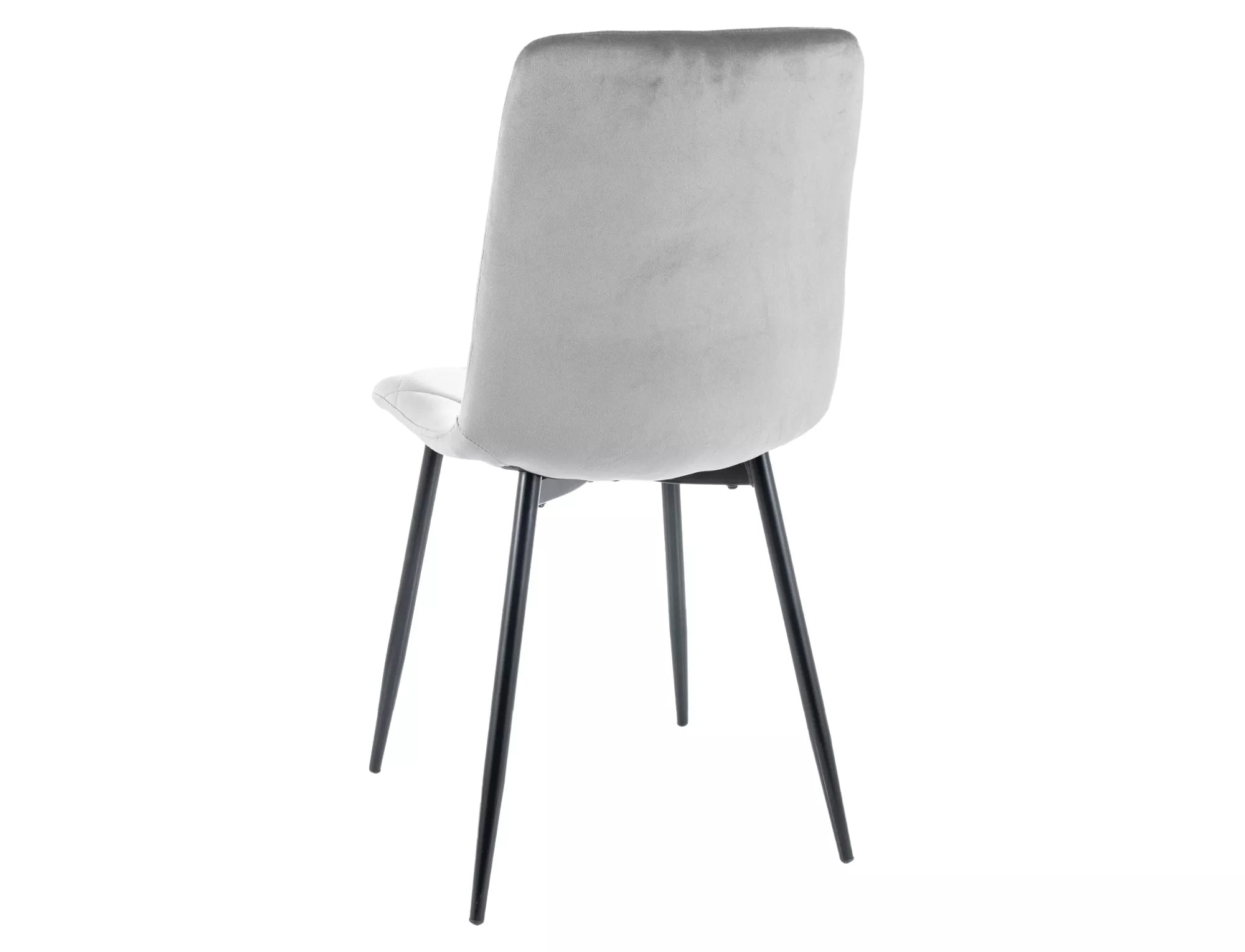 Sedia da pranzo in velluto Tom Grigio (1)