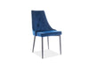 Sedia da pranzo in velluto Trisha B Blu