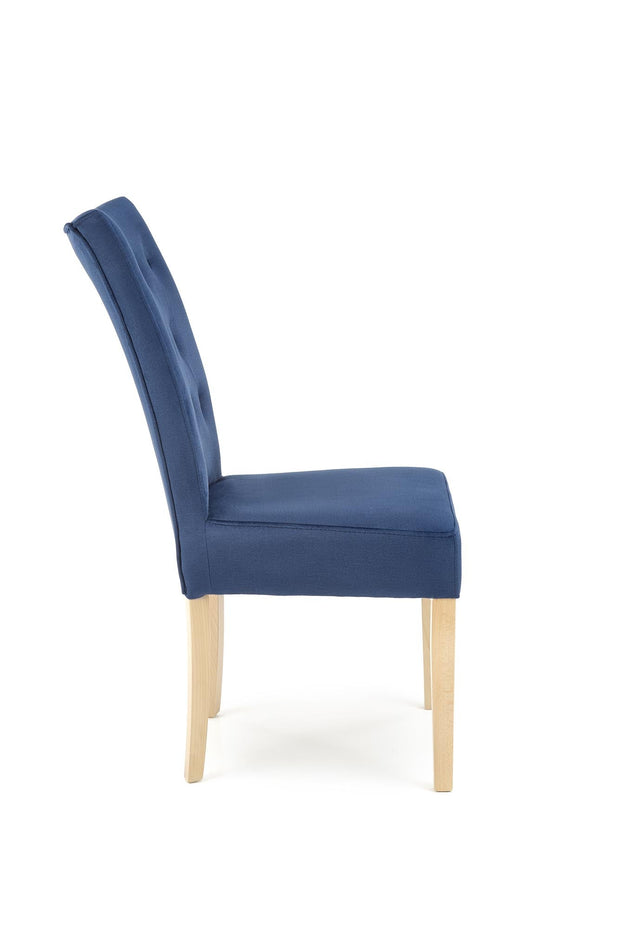Sedia da pranzo in velluto Vermont Blu (2)