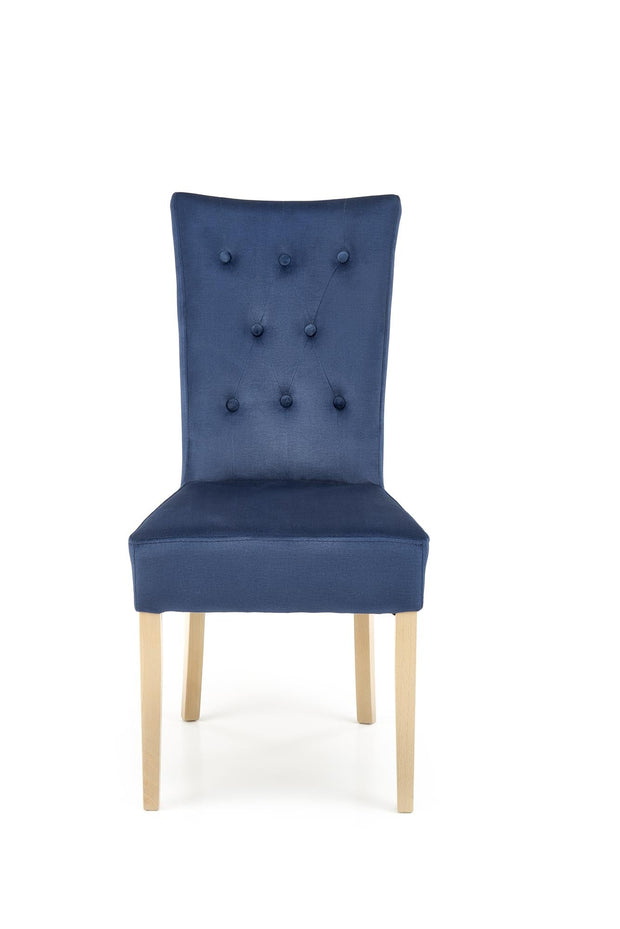 Sedia da pranzo in velluto Vermont Blu (7)