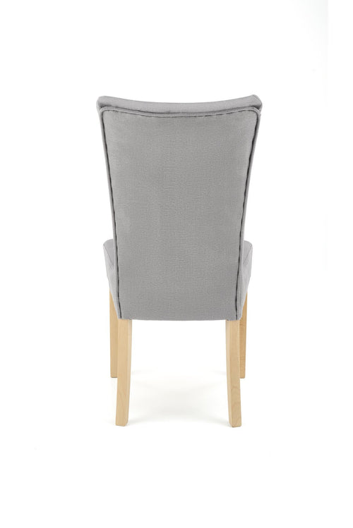 Sedia da pranzo in velluto Vermont Grigio (1)