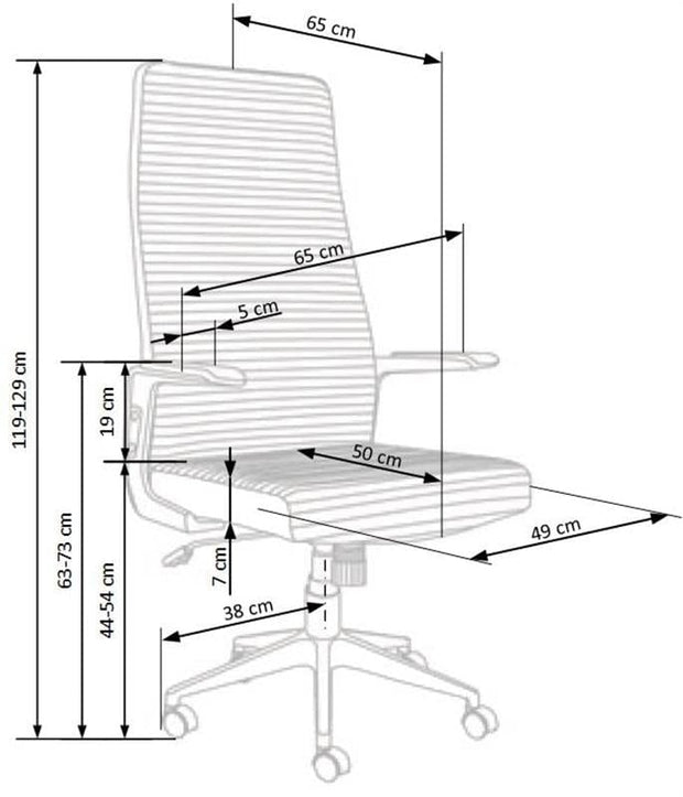 Sedia da ufficio Arethusa Grigio (9)