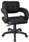 Sedia da ufficio in ecopelle Burocci Cappa Nero