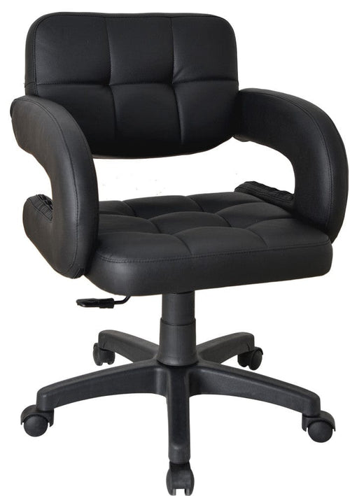Sedia da ufficio in ecopelle Burocci Cappa Nero