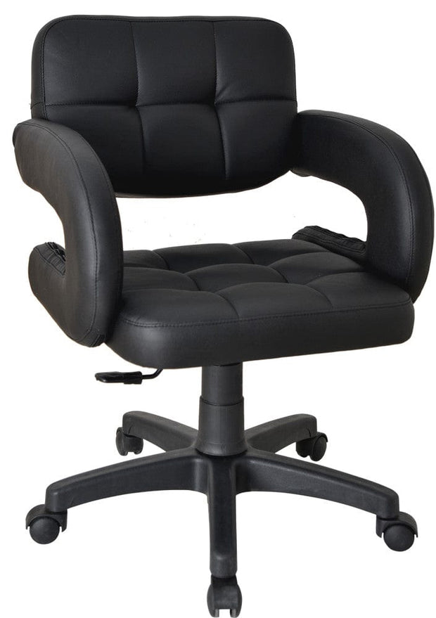 Sedia da ufficio in ecopelle Burocci Cappa Nero