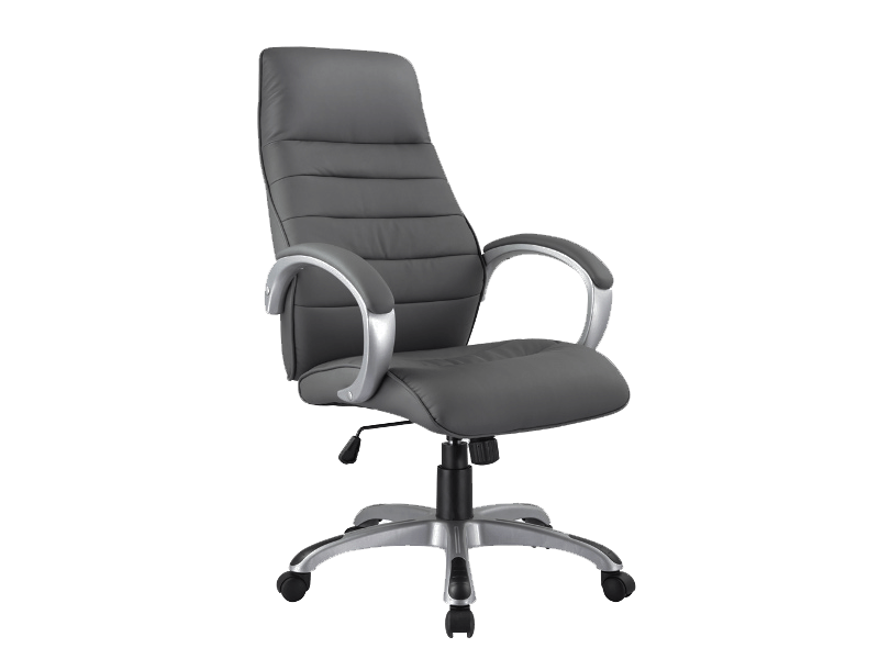 Sedia da ufficio in ecopelle Q-046 Grigio