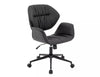 Sedia da ufficio in ecopelle Q-214 Nero
