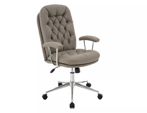 Sedia da ufficio in ecopelle Q-288 Grigio