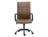 Sedia da ufficio in ecopelle Q-306 Marrone (2)