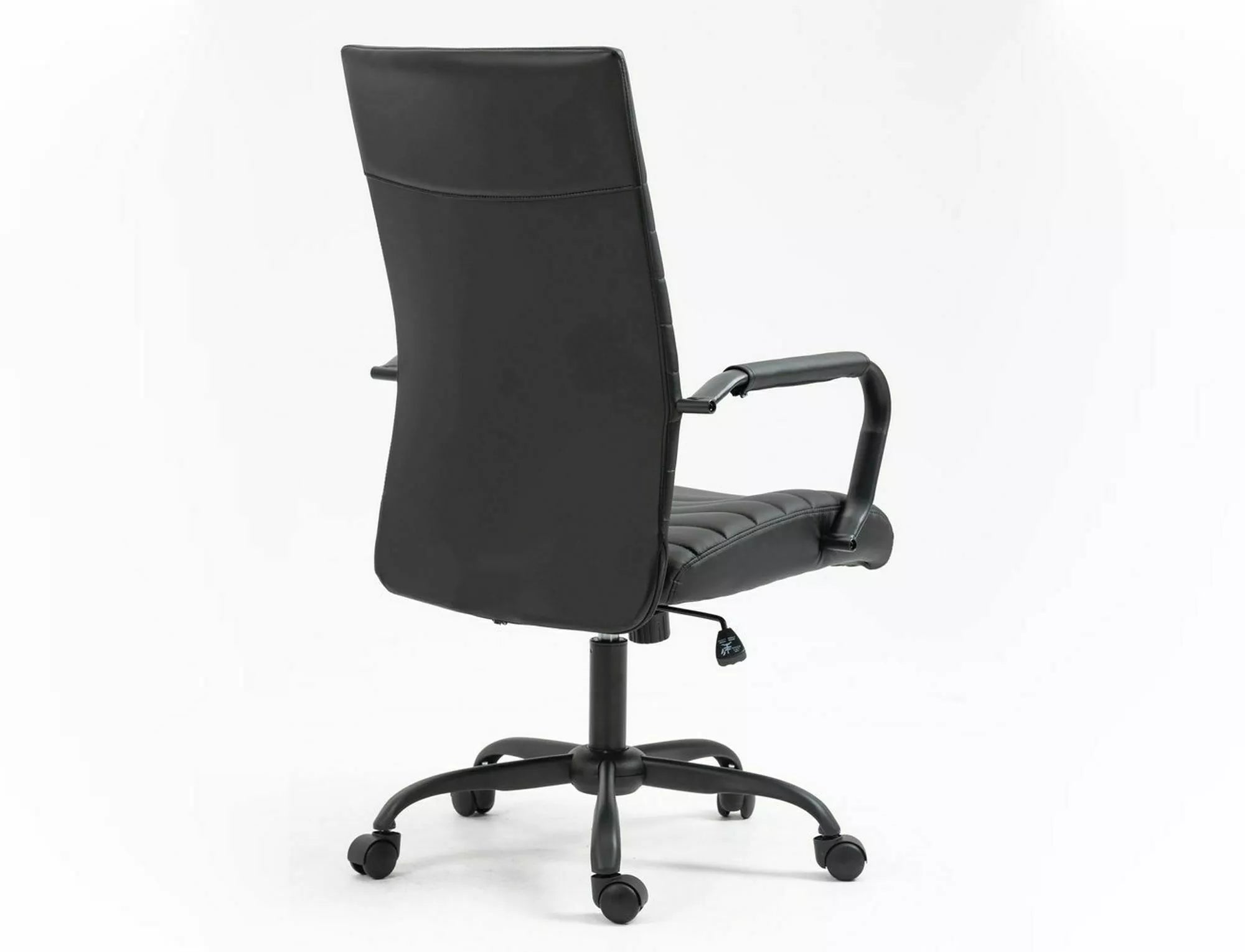 Sedia da ufficio in ecopelle Q-306 Nero (2)