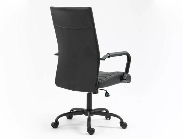 Sedia da ufficio in ecopelle Q-306 Nero (2)