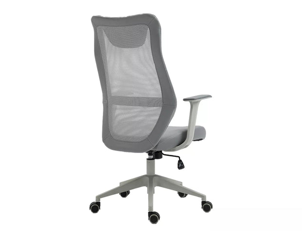 Sedia da ufficio in ecopelle Q-346 Grigio (2)