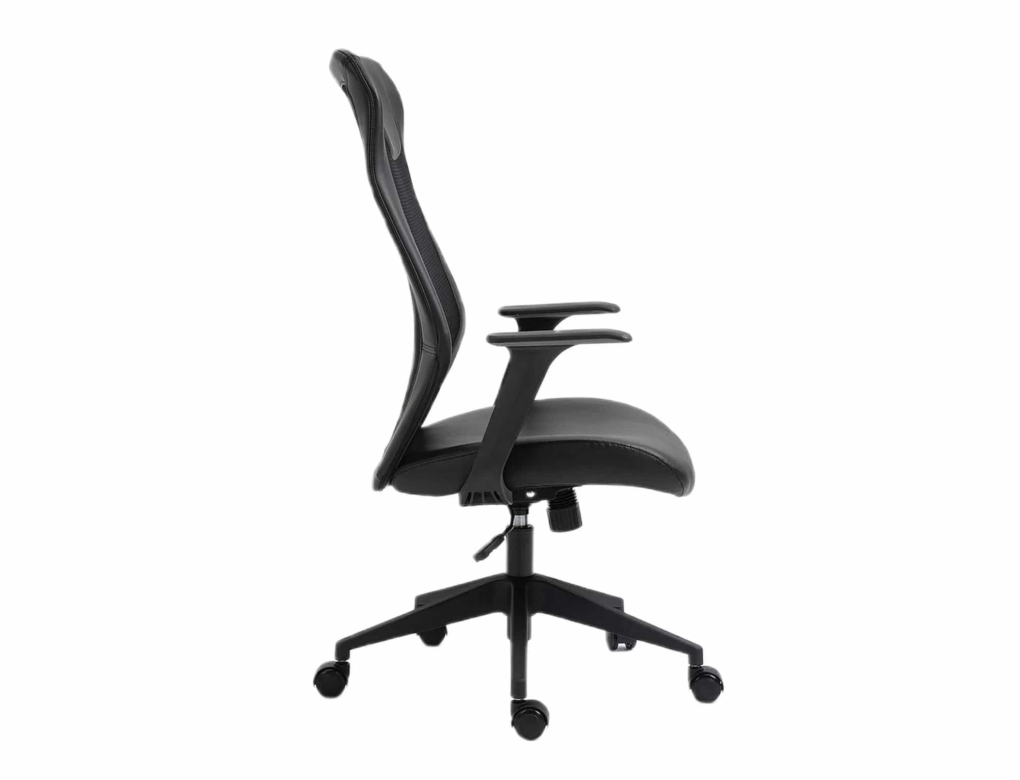 Sedia da ufficio in ecopelle Q-346 Nero (1)