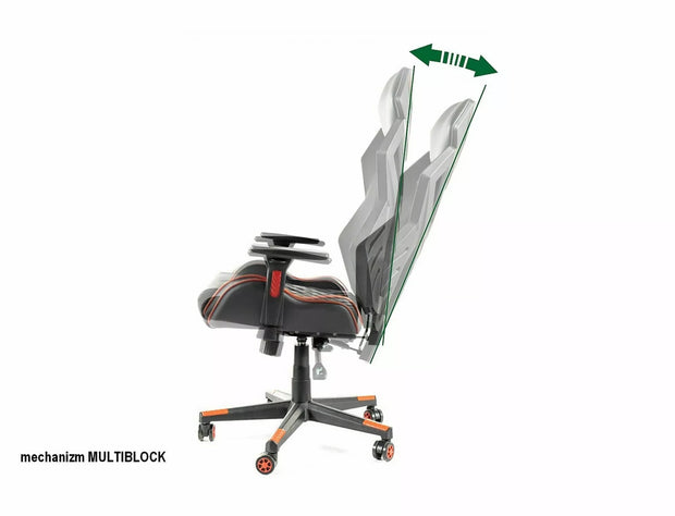 Sedia da ufficio in ecopelle Revolt Nero (2)