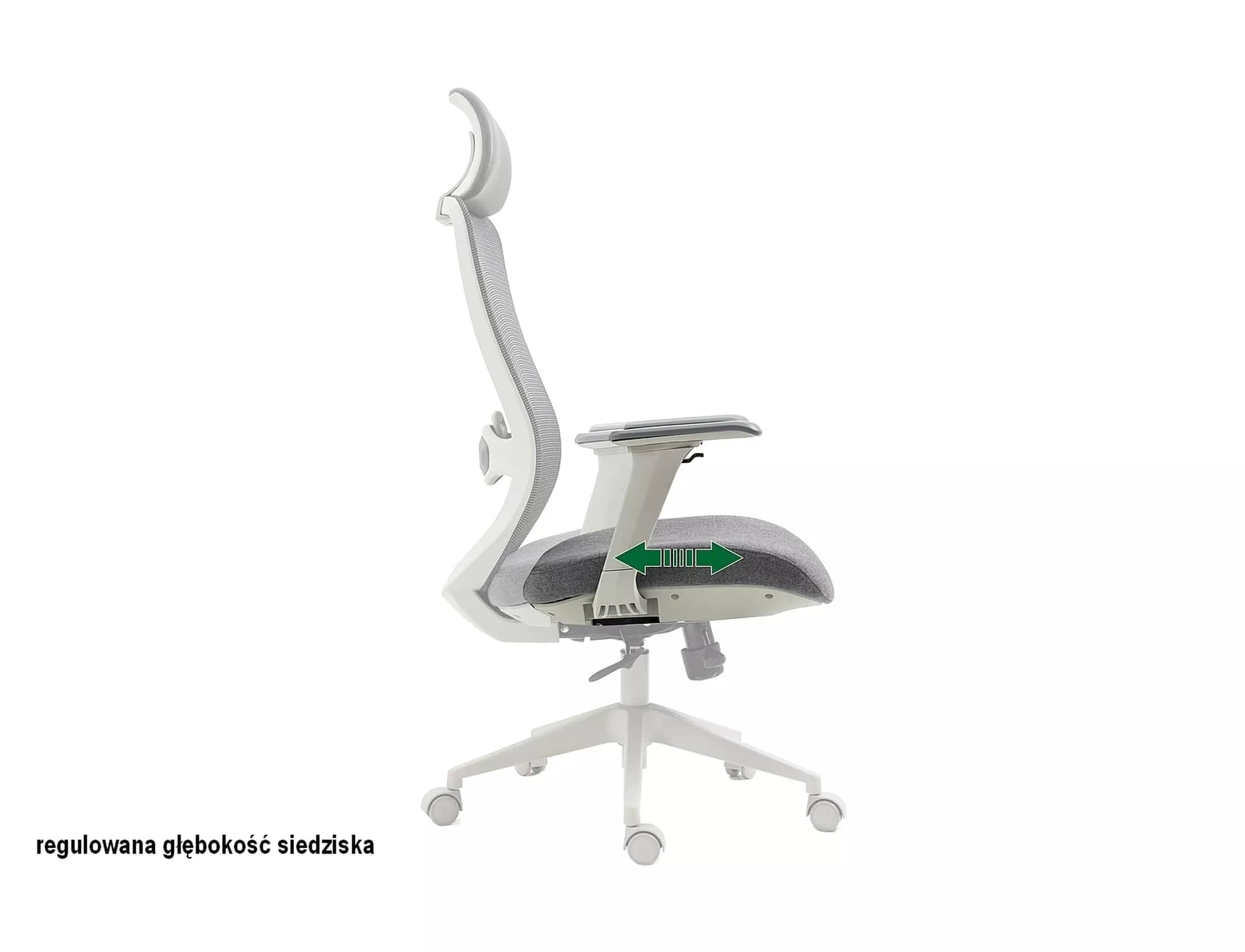 Sedia da ufficio in tessuto Ergon Grigio (2)