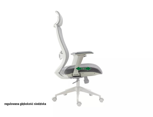 Sedia da ufficio in tessuto Ergon Grigio (2)