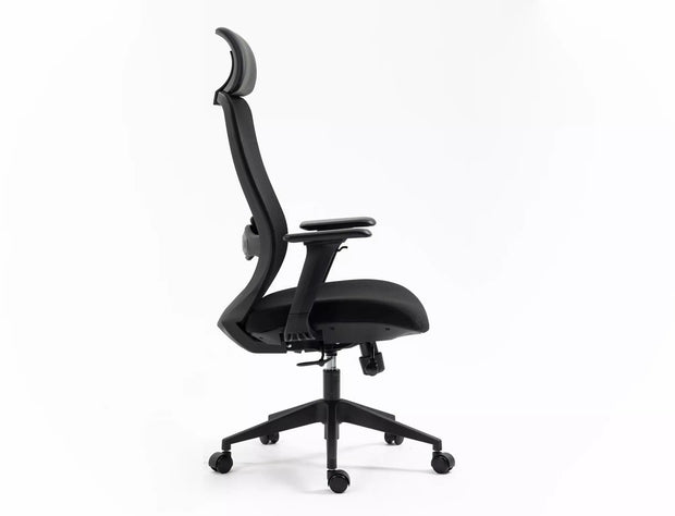 Sedia da ufficio in tessuto Ergon Nero (2)