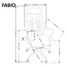 Sedia da ufficio in tessuto Fabio Nero (2)