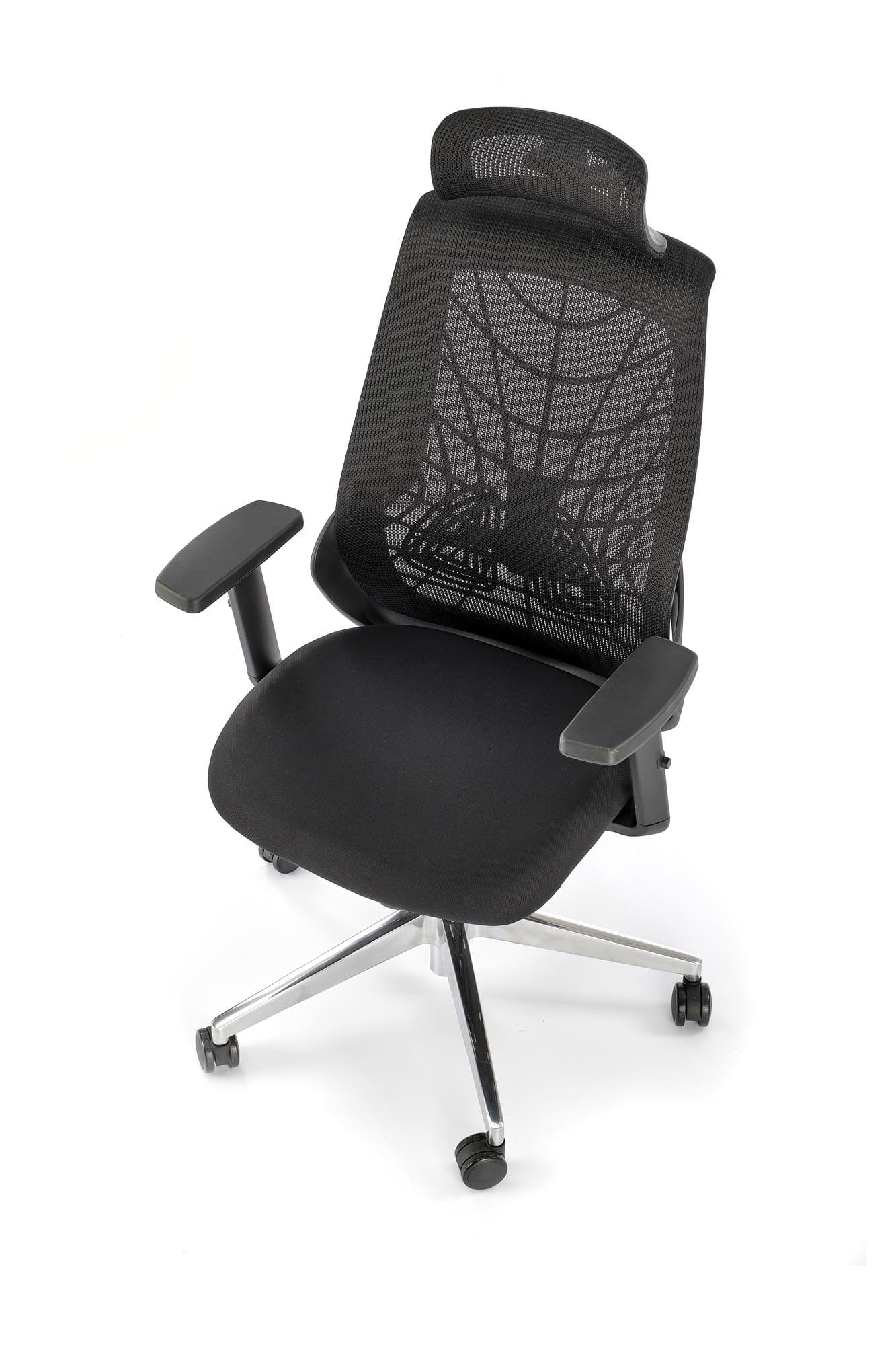 Sedia da ufficio in tessuto Gernimo Nero (5)