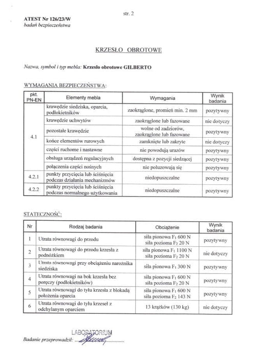 Sedia da ufficio in tessuto Gilberto Nero (1)