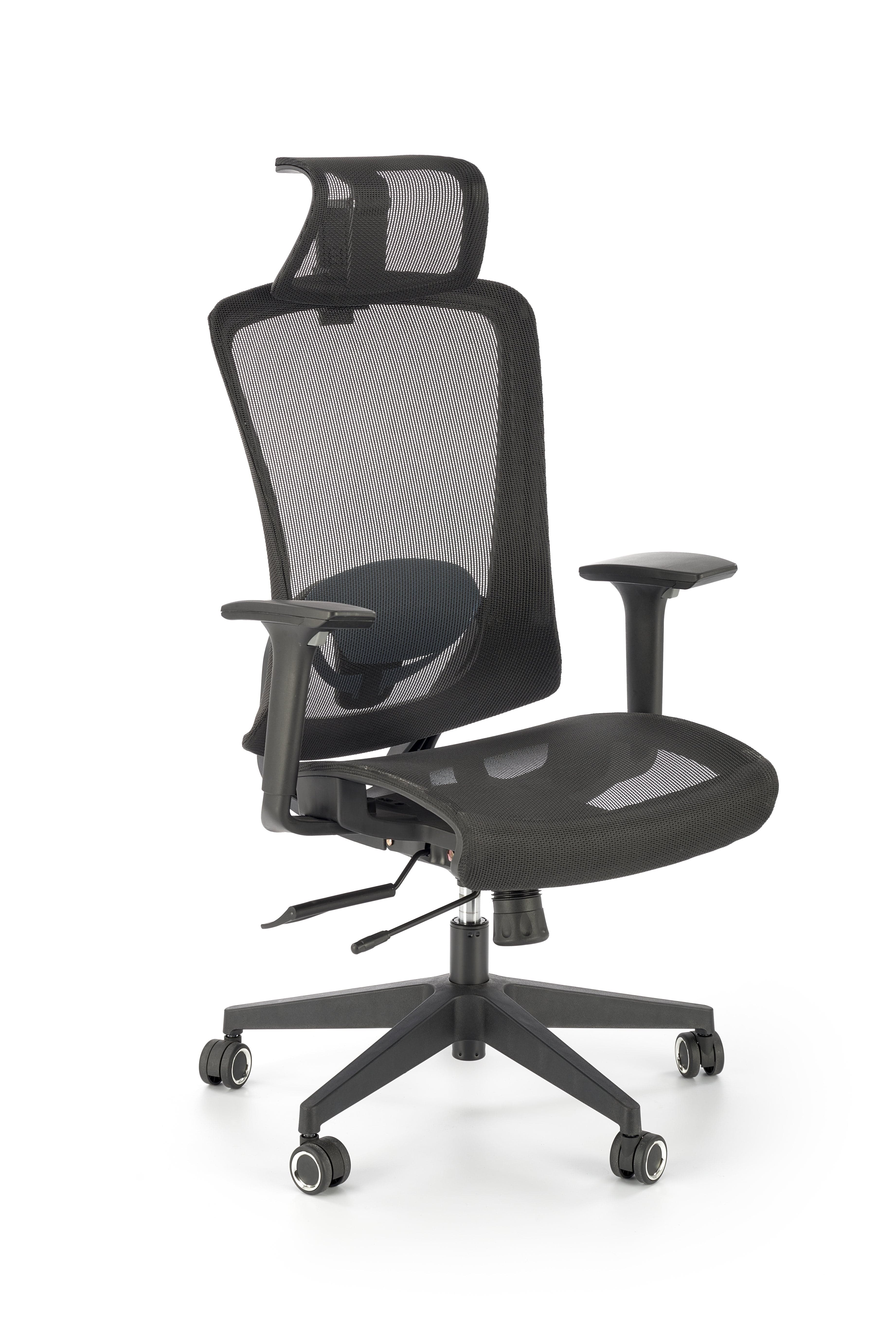Sedia da ufficio in tessuto Goliat Nero