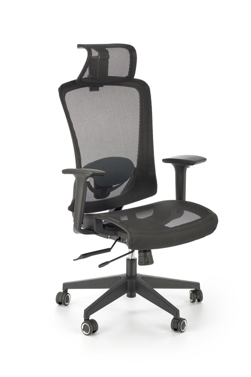 Sedia da ufficio in tessuto Goliat Nero