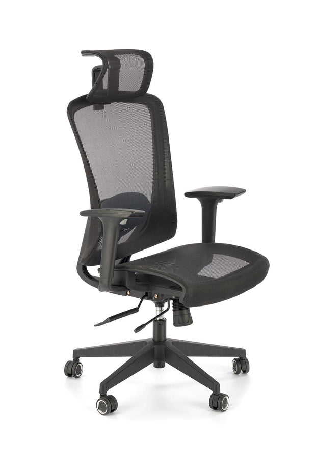 Sedia da ufficio in tessuto Goliat Nero (7)
