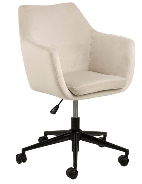Sedia da ufficio in tessuto Nora Crema