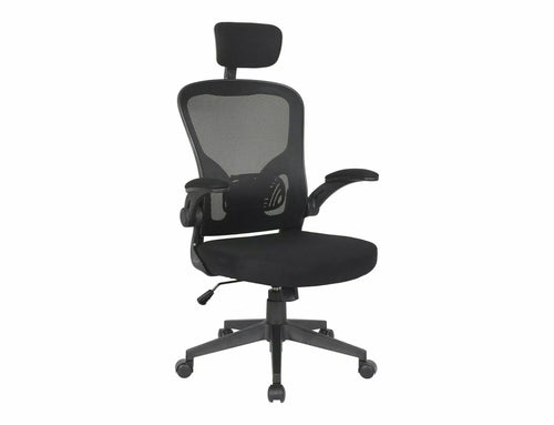 Sedia da ufficio in tessuto Q-060 Nero