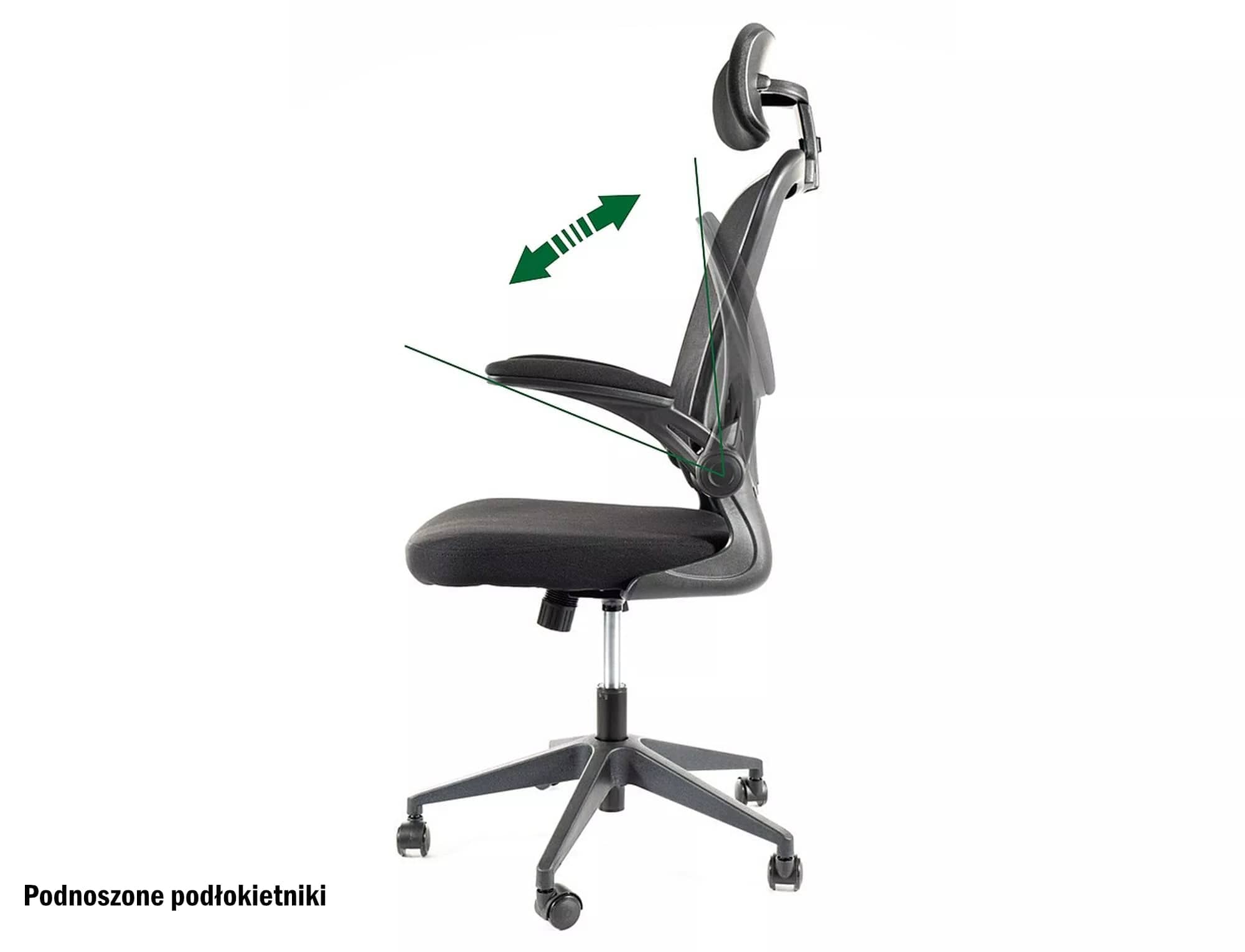 Sedia da ufficio in tessuto Q-060 Nero (1)