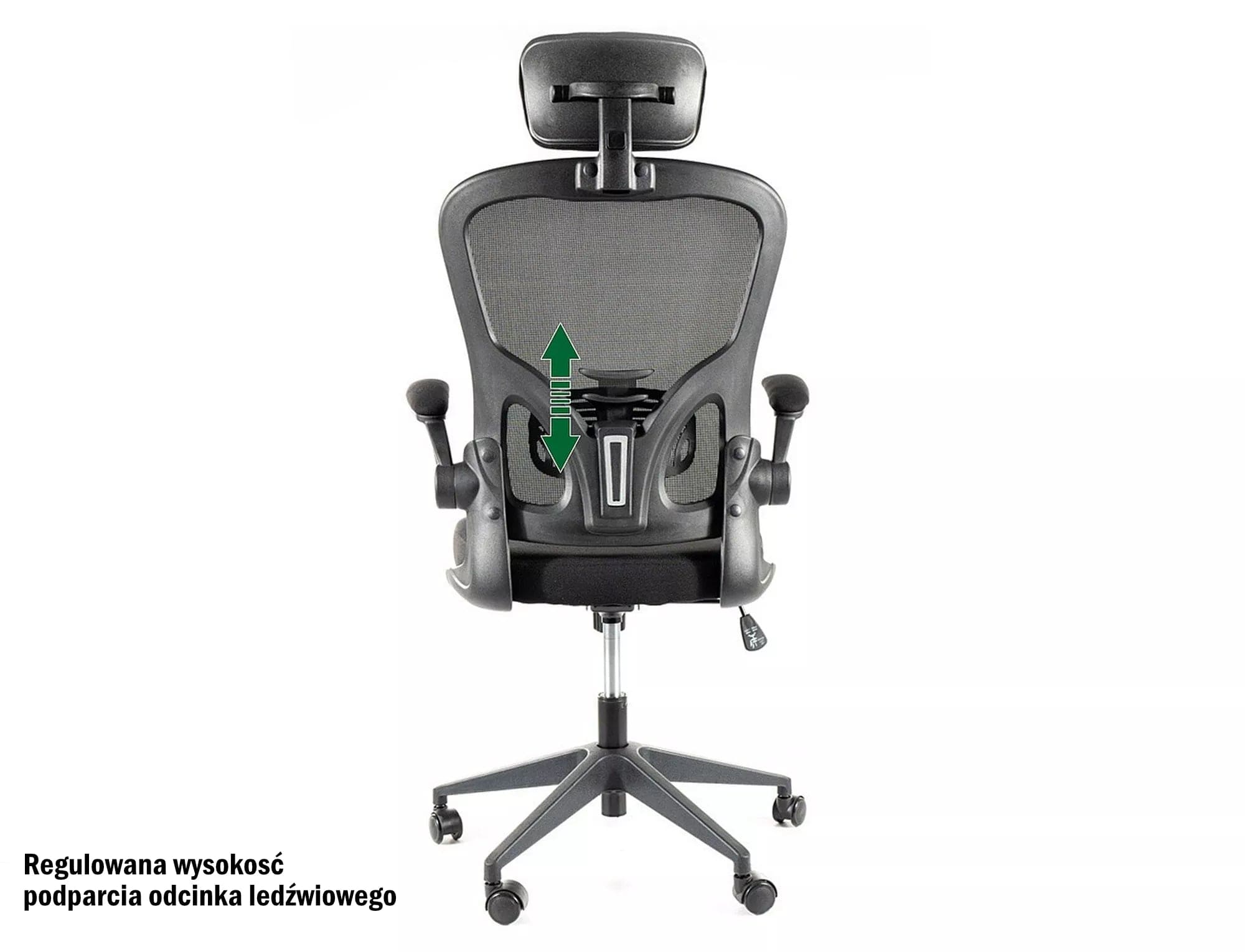 Sedia da ufficio in tessuto Q-060 Nero (2)