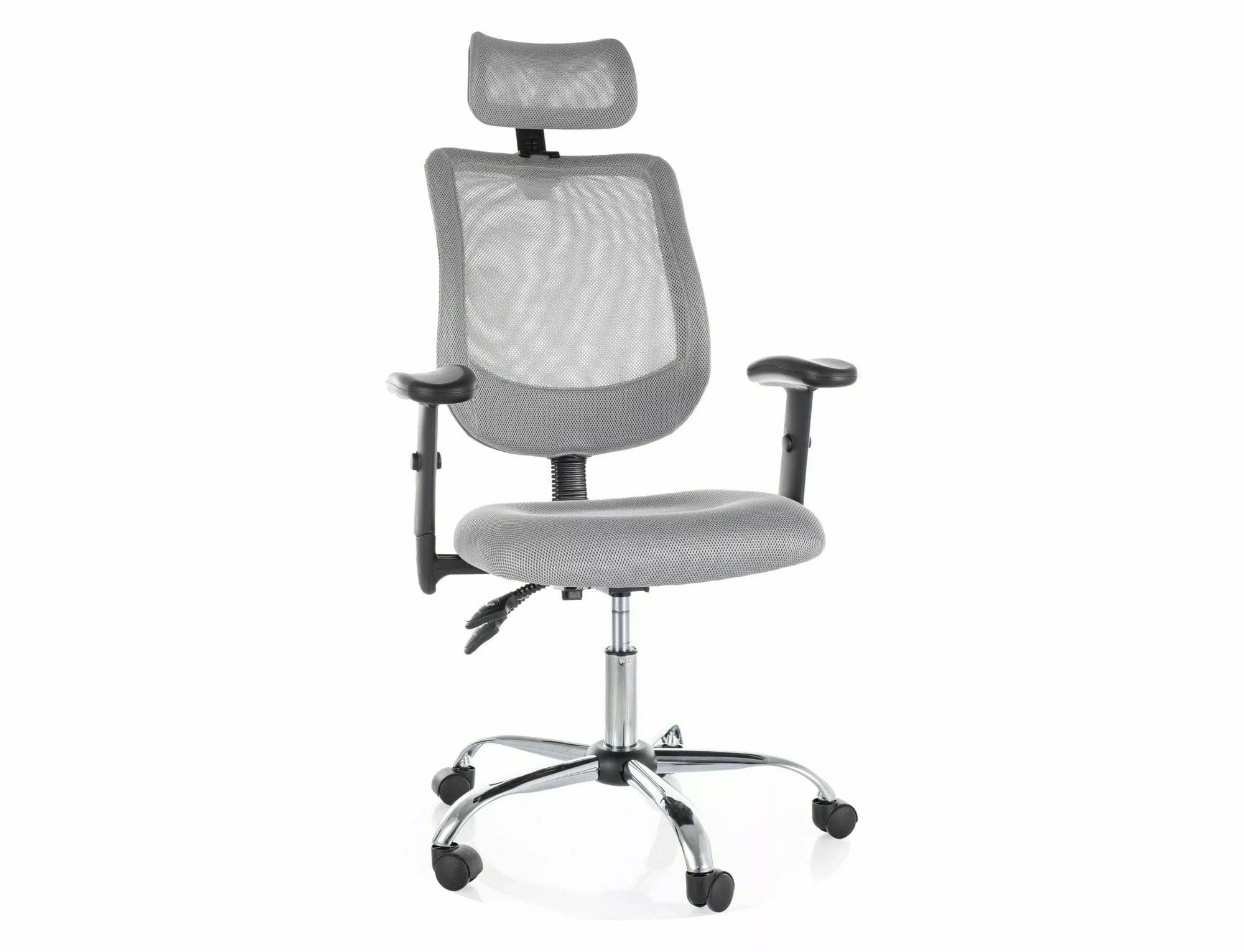 Sedia da ufficio in tessuto Q-118R Grigio