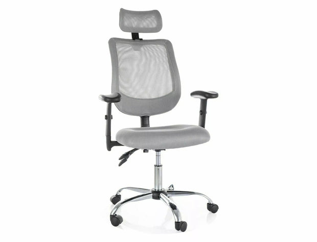 Sedia da ufficio in tessuto Q-118R Grigio
