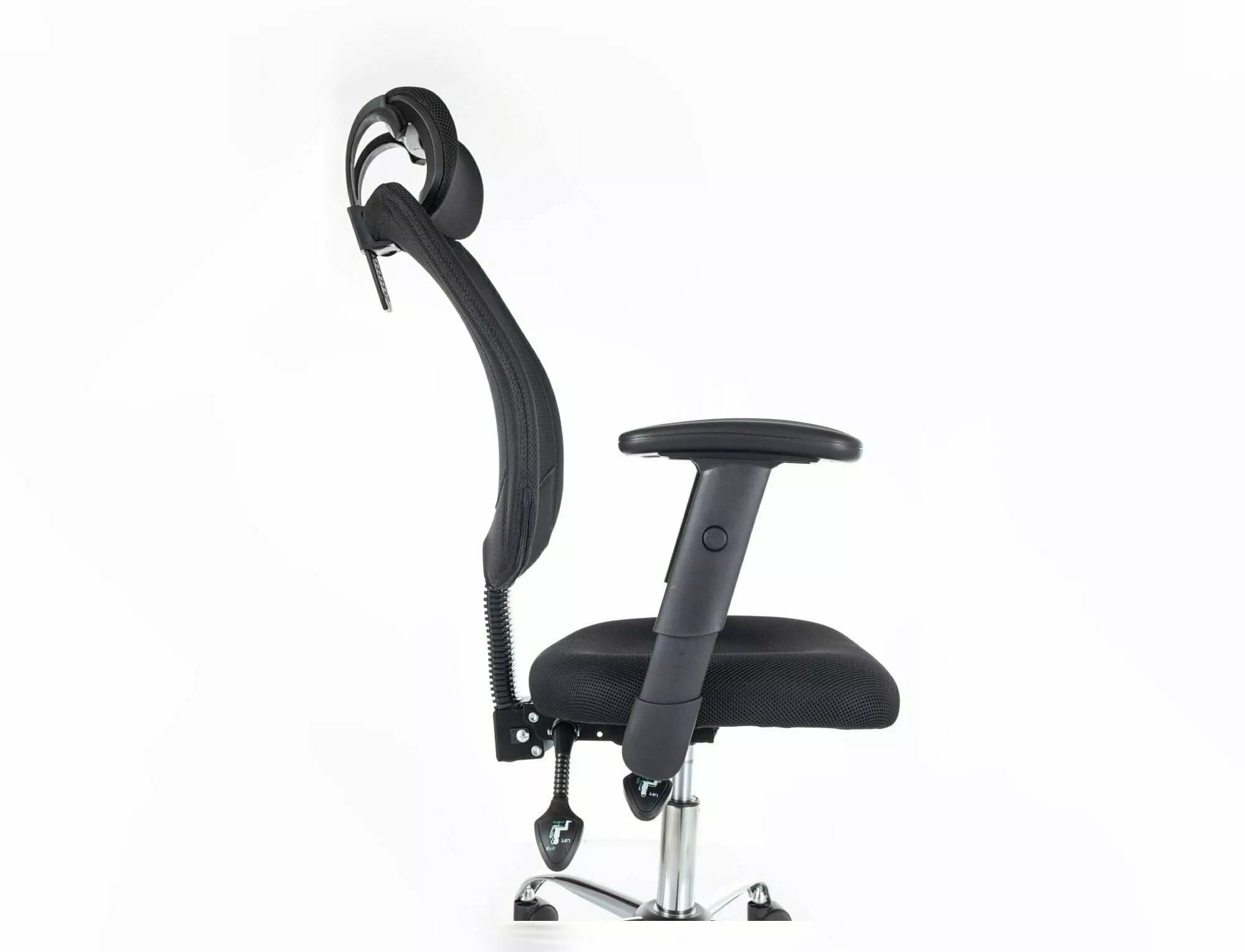 Sedia da ufficio in tessuto Q-118R Nero (2)