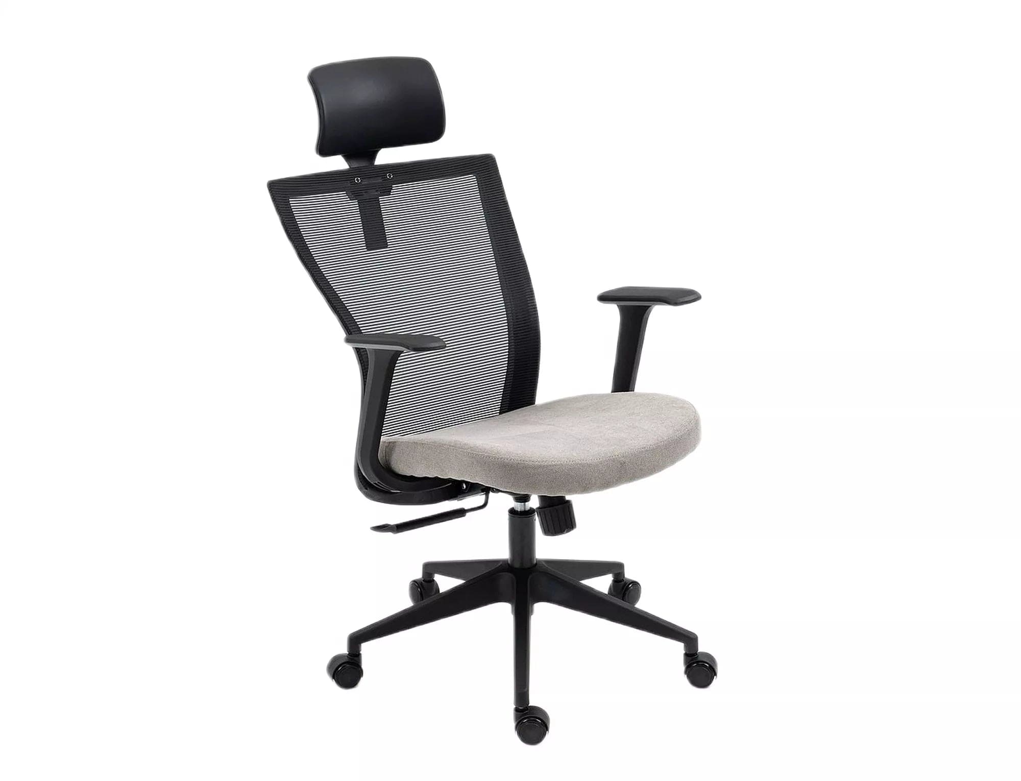Sedia da ufficio in tessuto Q-328H Grigio