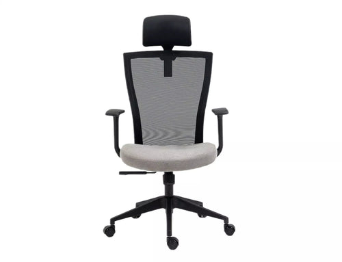Sedia da ufficio in tessuto Q-328H Grigio (2)