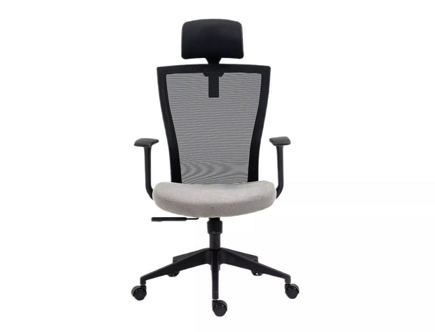 Sedia da ufficio in tessuto Q-328H Grigio (2)