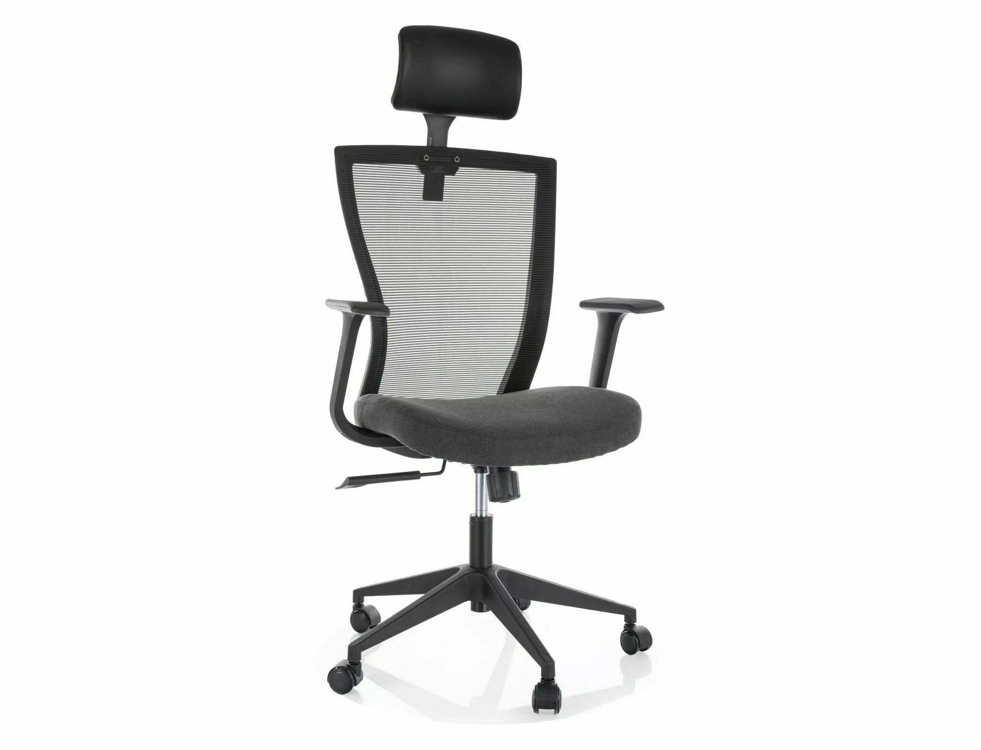 Sedia da ufficio in tessuto Q-328H Nero