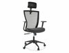 Sedia da ufficio in tessuto Q-328H Nero