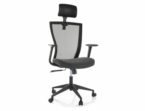 Sedia da ufficio in tessuto Q-328H Nero