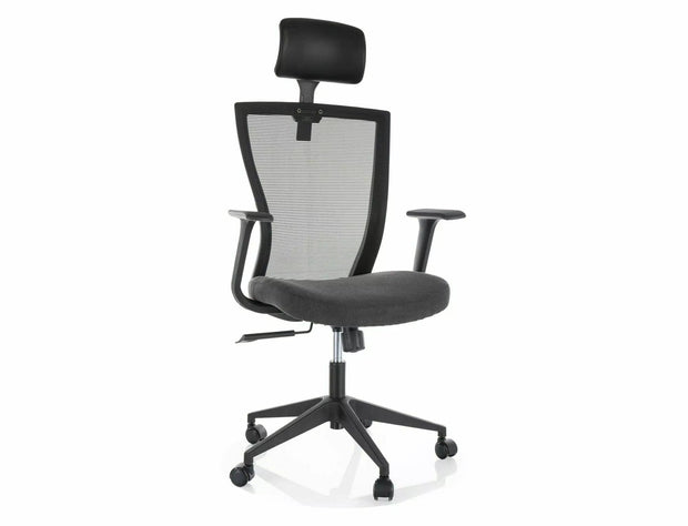 Sedia da ufficio in tessuto Q-328H Nero