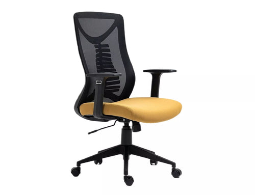 Sedia da ufficio in tessuto Q-330 Giallo