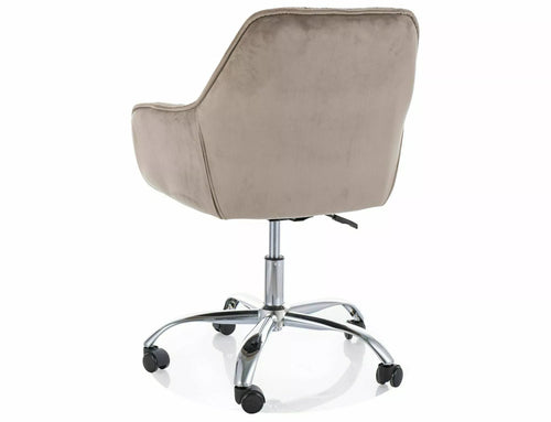 Sedia da ufficio in velluto Q-190 Beige (1)