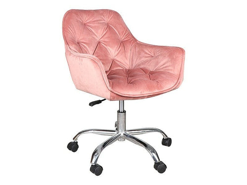 Sedia da ufficio in velluto Q-190 Rosa