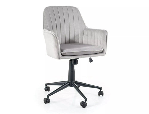 Sedia da ufficio in velluto Q-886 Grigio