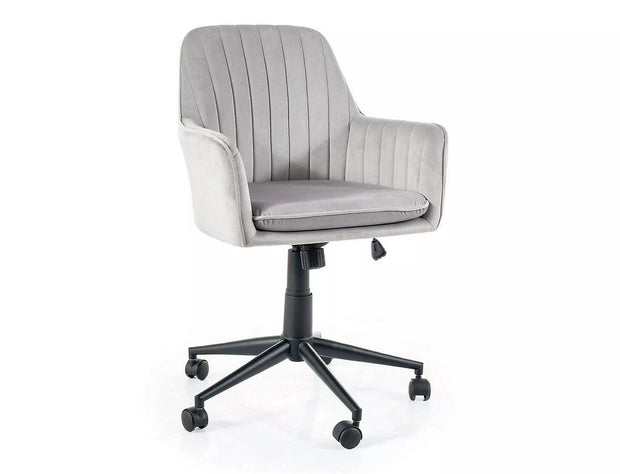 Sedia da ufficio in velluto Q-886 Grigio